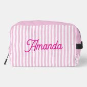 Custom Bridesmaid Striped Cosmetic Bag Waschbeutel (Rückseite)