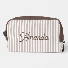 Custom Bridesmaid Striped Cosmetic Bag Waschbeutel
