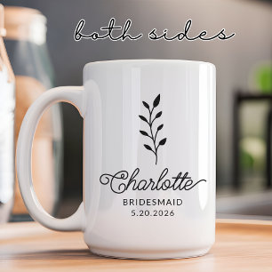 Custom Bridesmaid Tasse, Junggeselinnen-Abschied K Kaffeetasse