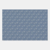 Custom Bridge and Groom Heart Charms, Silver & Blu Geschenkpapier Set (Vorderseite 3)