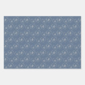 Custom Bridge and Groom Heart Charms, Silver & Blu Geschenkpapier Set (Vorderseite 2)