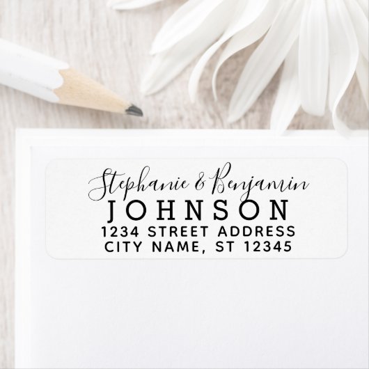 Custom Bridge Groom Moderne Script-Rücksendeadress (Insitu)