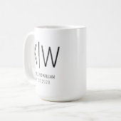 Custom Bridge & Groom Tasse, Gastgeschenk Hochzeit Kaffeetasse (Vorderseite Links)