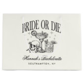Custom Bridge oder Die Bachelorette Cocktail Party Große Geschenktüte (Vorderseite)