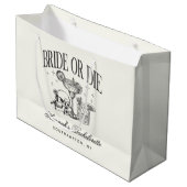 Custom Bridge oder Die Bachelorette Cocktail Party Große Geschenktüte (Vorderseite Schrägansicht)