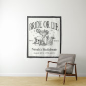 Custom Bridge oder Die Bachelorette Cocktail Party Wandteppich (Beispiel)