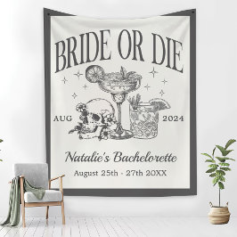 Custom Bridge oder Die Bachelorette Cocktail Party Wandteppich