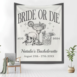 Custom Bridge oder Die Bachelorette Cocktail Party Wandteppich