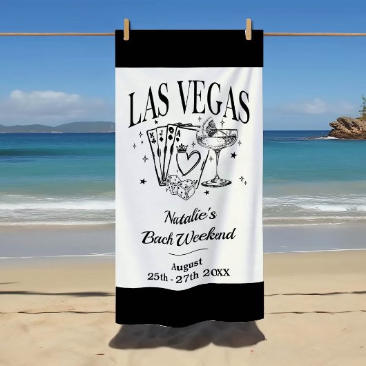 Custom Brie und Bridesmaid Las Vegas Bachelorette Strandtuch