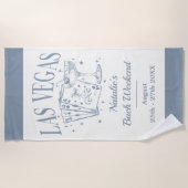 Custom Brie und Bridesmaid Las Vegas Bachelorette Strandtuch (Vorderseite)