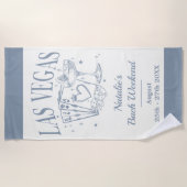 Custom Brie und Bridesmaid Las Vegas Bachelorette Strandtuch (Vorderseite)