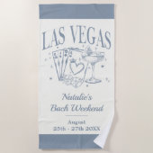 Custom Brie und Bridesmaid Las Vegas Bachelorette Strandtuch (Vorderseite)