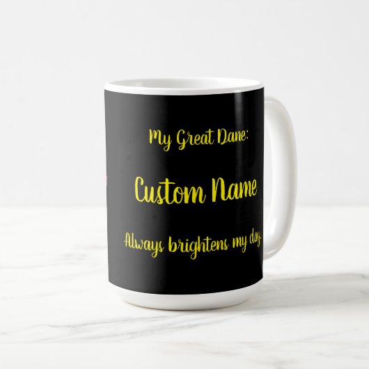 Custom Bright Cfarben Great Dane Kaffeetasse (VorderseiteRechts)
