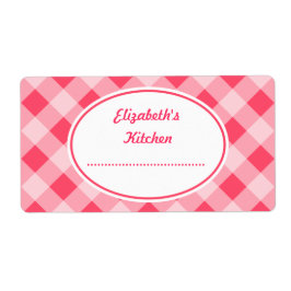 Custom Bright Pink Kitchen Labels