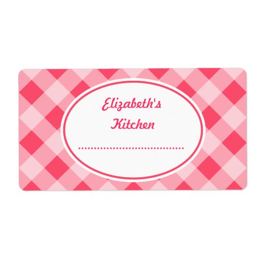 Custom Bright Pink Kitchen Labels (Vorne)