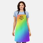 Custom Bright Rainbow Schürze (Getragen)