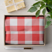 Custom Bright Red Gingham Seidenpapier (Geschenk)