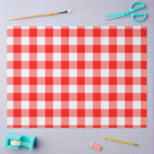 Custom Bright Red Gingham Seidenpapier (Basteln)