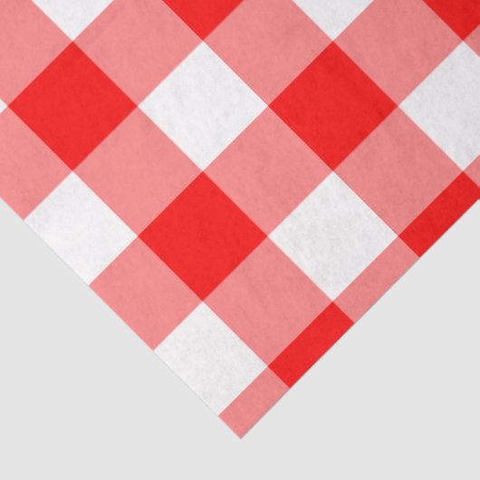 Custom Bright Red Gingham Seidenpapier (Ausschnitt)