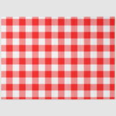 Custom Bright Red Gingham Seidenpapier (Vorderseite)
