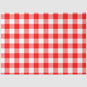 Custom Bright Red Gingham Seidenpapier