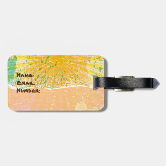 Custom, Bright und Sunny Florida Gepäckanhänger (Rückseite horizontal)