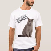 Custom British Shorthair Cat "Snickers" T-Shirt (Vorderseite)
