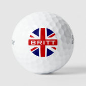 Custom British Union Jack flag Srixon soft feel Golfball (Vorderseite)