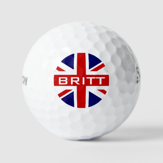Custom British Union Jack flag Srixon soft feel Golfball (Vorderseite)