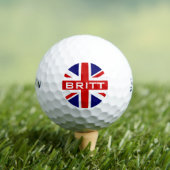 Custom British Union Jack flag Srixon soft feel Golfball (Insitu T-Shirt)