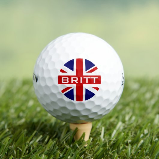 Custom British Union Jack flag Srixon soft feel Golfball (Insitu T-Shirt)