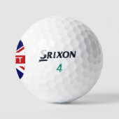 Custom British Union Jack flag Srixon soft feel Golfball (Logo)