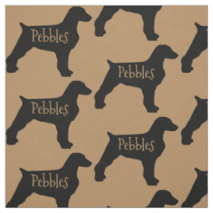 Custom Brittany Dog Fabric Stoff