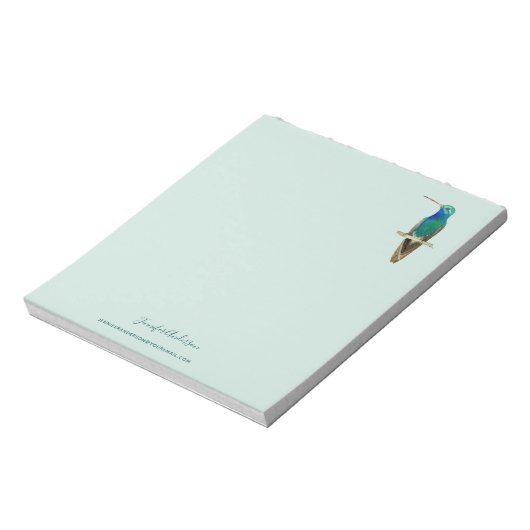 Custom Broad-billed Hummingbird Notepad Notizblock (Rotiert)