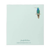 Custom Broad-billed Hummingbird Notepad Notizblock (Vorderseite)