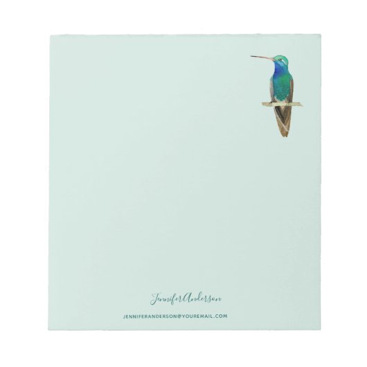 Custom Broad-billed Hummingbird Notepad Notizblock (Vorderseite)