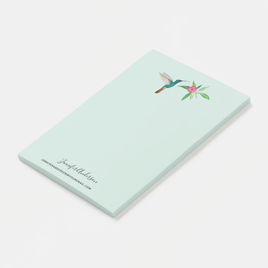 Custom Broad-Billed Hummingbird Post-it Klebezettel (angewinkelt)