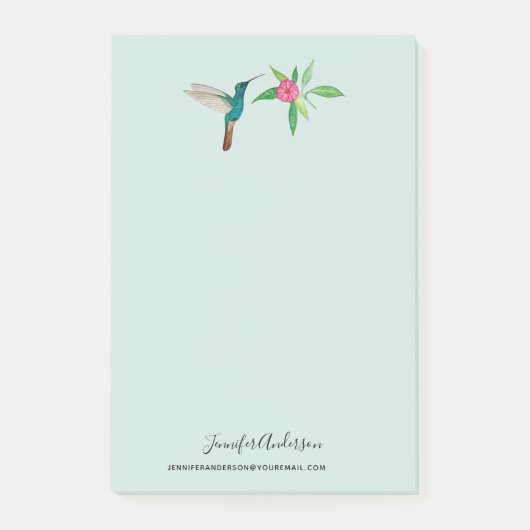 Custom Broad-Billed Hummingbird Post-it Klebezettel (Vorderseite)