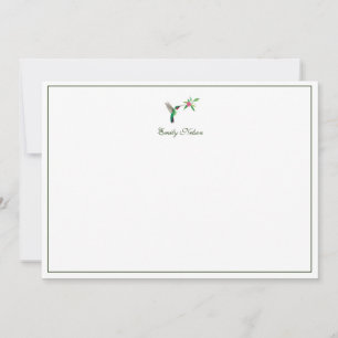 Custom Broad-tails Hummingbird Note Card Mitteilungskarte