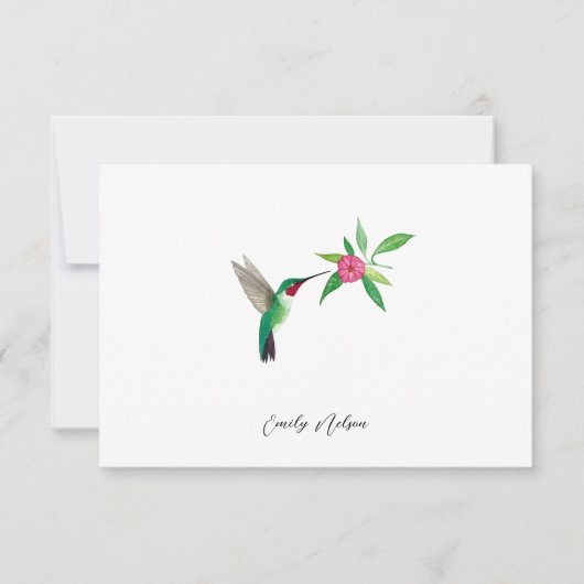 Custom Broad-tails Hummingbird Note Card Mitteilungskarte (Vorderseite)