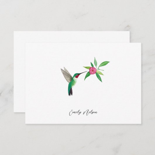 Custom Broad-tails Hummingbird Note Card Mitteilungskarte (Vorne/Hinten)