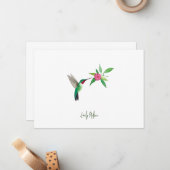 Custom Broad-tails Hummingbird Note Card Mitteilungskarte (Vorderseite/Rückseite Beispiel)