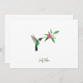 Custom Broad-tails Hummingbird Note Card Mitteilungskarte (Vorne/Hinten)