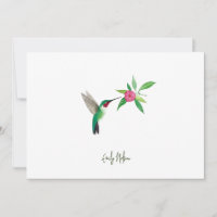 Custom Broad-tails Hummingbird Note Card