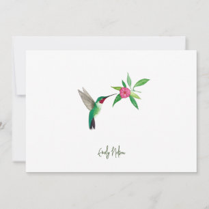 Custom Broad-tails Hummingbird Note Card Mitteilungskarte