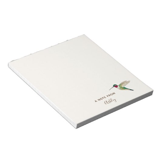 Custom Broad-tails Hummingbird Notepad Notizblock (angewinkelt)