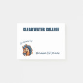 CUSTOM Broncos Stallion Mascot | Blau und Orange Post-it Klebezettel (Vorderseite)