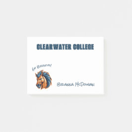 CUSTOM Broncos Stallion Mascot | Blau und Orange Post-it Klebezettel