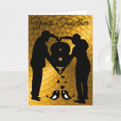 Custom Bronze 8. Wedding Anniversary Card Couple Karte (Vorderseite)
