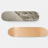 CUSTOM BRONZE METALLIC FOIL GLITZER SKATEBOARD (Horizontal)